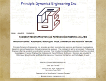 Tablet Screenshot of principledynamicsengineering.com